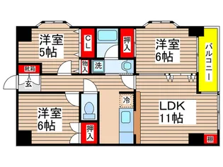 ディクレ平井【1階】の間取り