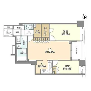 サンクタス吉祥寺ハートランド【5階】の間取り