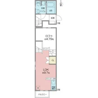 愛知県名古屋市守山区金屋1【アパート】の間取り