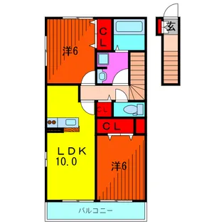 オアシスパティオ【2階】の間取り