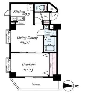 東京都中野区松が丘1【マンション】の間取り