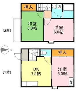 千葉県柏市北柏2【アパート】の間取り