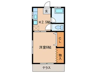 コーポ稲垣【1階】の間取り