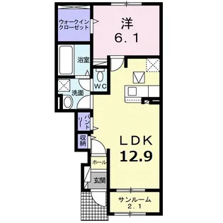 エアリー・ネオハウス II【1階】の間取り