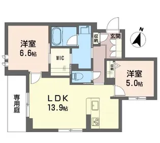 ルクセール タカバ【3階】の間取り