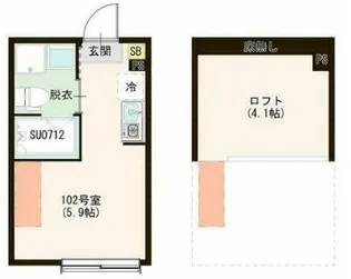 ハーモニーテラス上石神井V【2階】の間取り