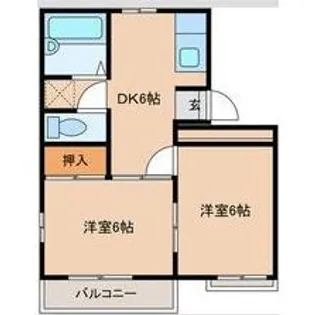 岐阜県可児市土田【アパート】の間取り