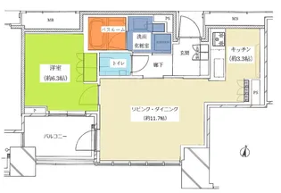 宮益坂ビルディング ザ・渋谷レジデンス【6階】の間取り