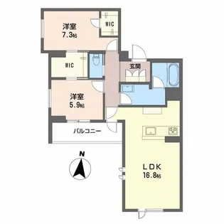 Alflat梅田町【2階】の間取り