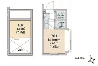 フェリスフラン【2階】の間取り