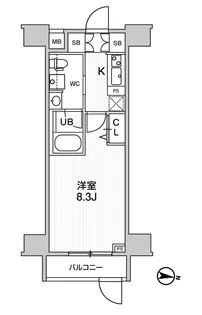 ジェノヴィア三ノ輪IIスカイガーデン【2階】の間取り