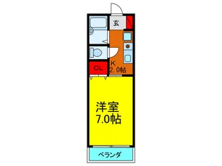 ハイツPROSPER【1階】の間取り