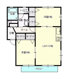 カーサ・クレール【1階】の間取り