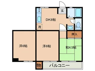 南マンション【3階】の間取り