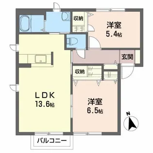 シャーメゾン詩歌の森 B【2階】の間取り
