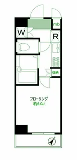 ルーブル西五反田弐番館【4階】の間取り