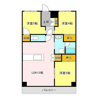 グローバル氏家【7階】の間取り