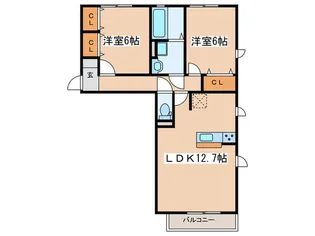 グランフォルス・ルピア【1階】の間取り