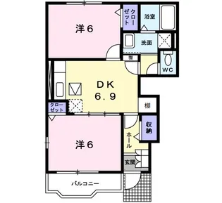 ベルデ榊 B【1階】の間取り