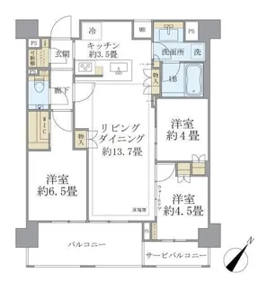 Brillia練馬春日町【5階】の間取り