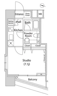 ファーストリアルタワー新宿【9階】の間取り