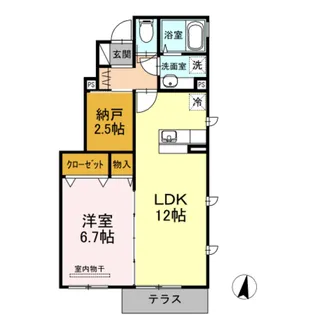 フォーチュンハウス【1階】の間取り