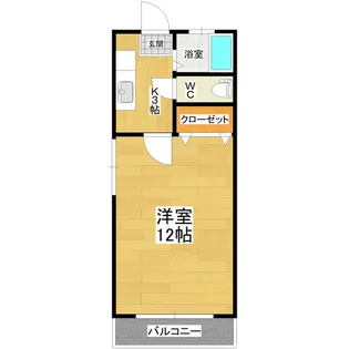 蓮河原コーポ【3階】の間取り