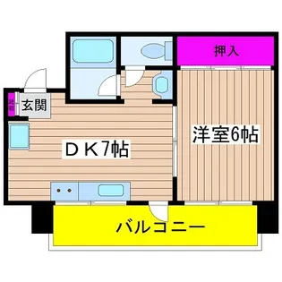 グランドール江戸堀【5階】の間取り