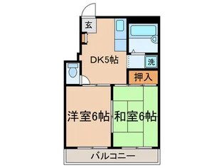森ハイツ【2階】の間取り