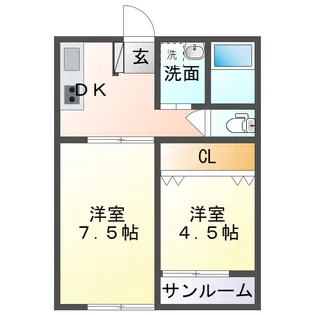 ラ・メール【2階】の間取り