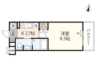 ラメール草津南【3階】の間取り