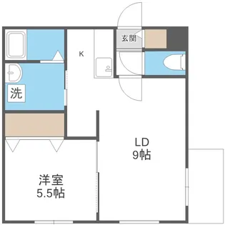 calme令 北8条【2階】の間取り