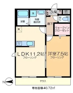 メゾン・エスト【1階】の間取り