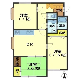 サントピア花梨【1階】の間取り