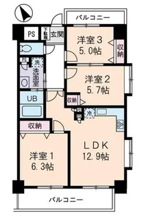 グランドフェニックス【6階】の間取り