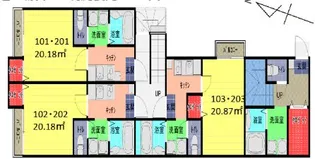 アークシティ一ノ割【2階】の間取り