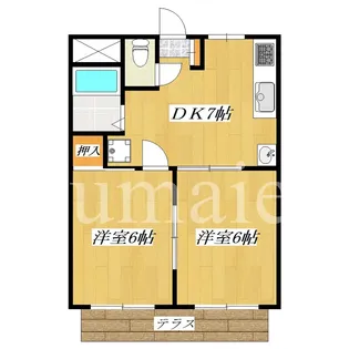 メゾンドセードル【2階】の間取り