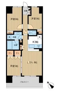 エコロジー千葉みなとレジデンス【2階】の間取り