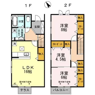 フロル ジェーノ B棟【2階】の間取り