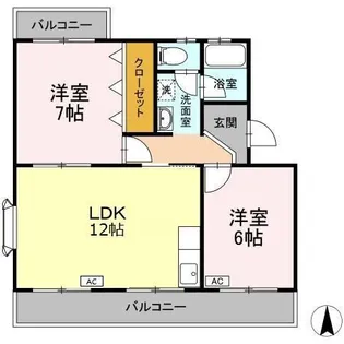 コトー萩【1階】の間取り