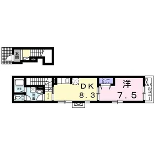 ル ボア ダキ【2階】の間取り