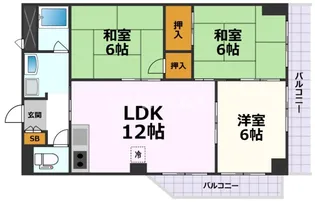 ファミール森後【4階】の間取り