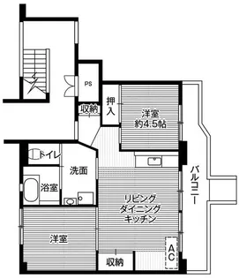 ビレッジハウス上三川2号棟【1階】の間取り
