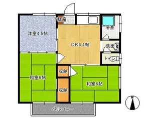 ハイツやま【1階】の間取り