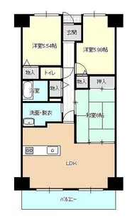 サーパス西津田II【9階】の間取り