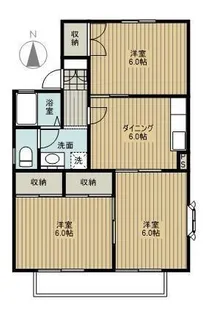 サニーコーポ (山手2丁目)【1階】の間取り