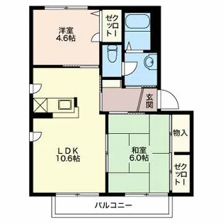 バリュージュ赤岩【2階】の間取り