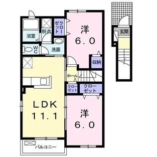 サン・グレイスA【2階】の間取り