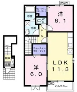 アルフォート藍住【2階】の間取り