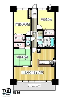 アルファスマート新山口駅東【9階】の間取り